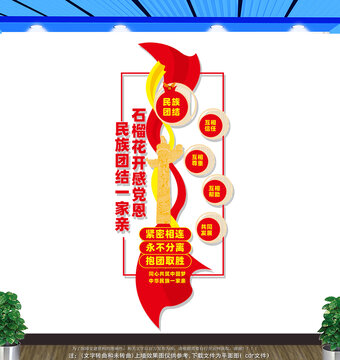 豎版石榴籽精神文化墻