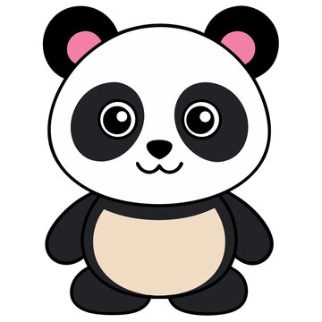 可愛(ài)卡通熊貓形象插畫(huà)