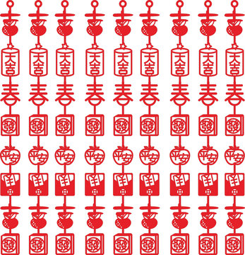 中式傳統(tǒng)吉祥掛飾圖案
