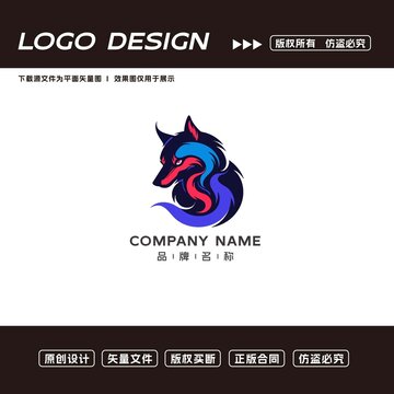狼主題創(chuàng)意品牌LOGO設(shè)計(jì)