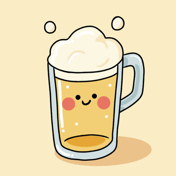 可愛卡通泡沫啤酒杯
