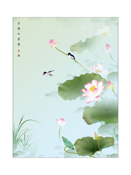 荷塘雙燕