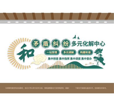 矛盾糾紛多元化解中心黨建墻