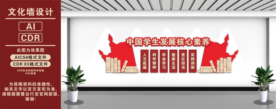 中國學(xué)生發(fā)展核心素養(yǎng)文化墻