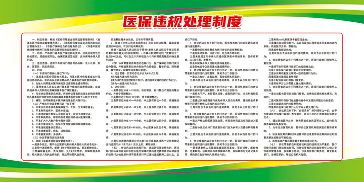 醫(yī)保違規(guī)處理制度