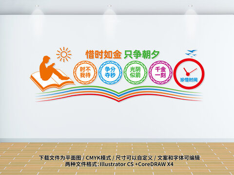 珍惜時(shí)間文化墻