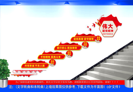 偉大黨建神黨建樓梯文化墻2