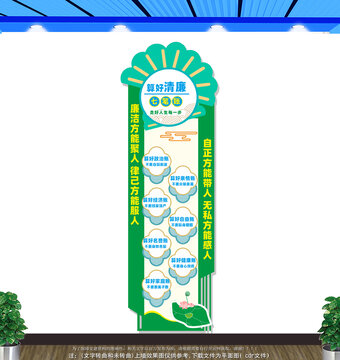 豎版人生七筆賬文化墻