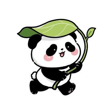可愛(ài)熊貓插畫(huà)