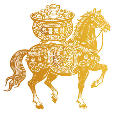 金馬馱寶賀歲吉祥如意
