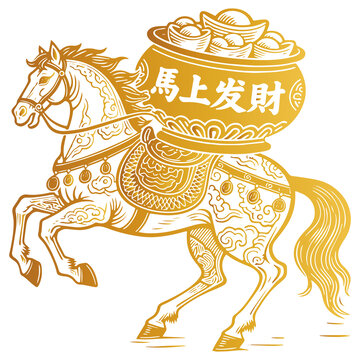 馬上發(fā)財(cái)吉祥馬圖
