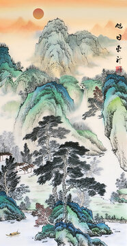 豎幅山水畫