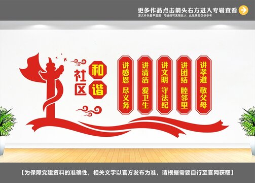 社區(qū)黨建標(biāo)語展板文化墻