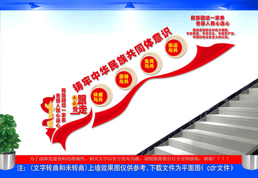 民族團(tuán)結(jié)樓道文化墻