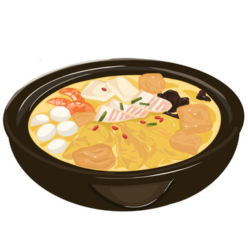 合肥美食李鴻章大雜燴插畫