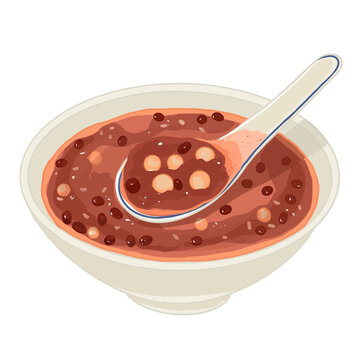 合肥美食赤豆糊插畫