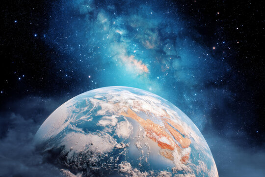 宇宙中的地球與銀河系