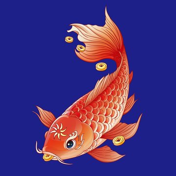 錦鯉銜金
