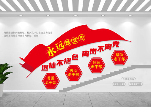 老干部樓梯文化墻