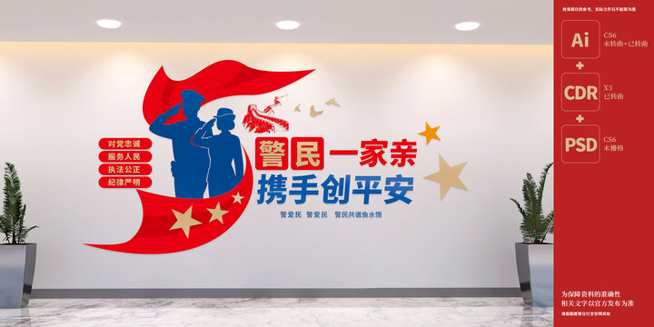警民一家親攜手創(chuàng)平安文化墻