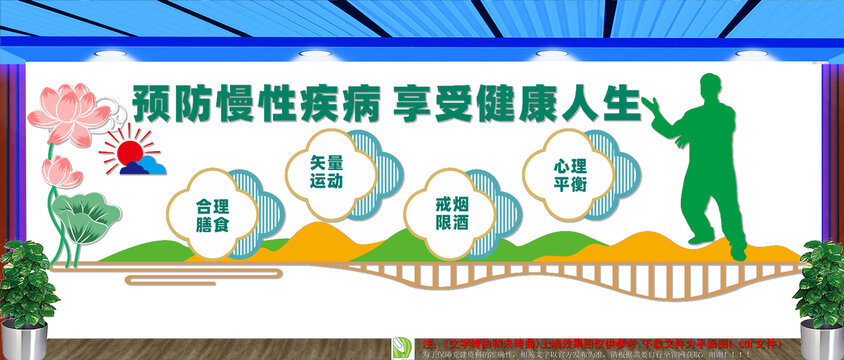 預(yù)防慢性疾病宣傳標(biāo)語文化墻