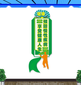 豎版預(yù)防慢性疾文化墻