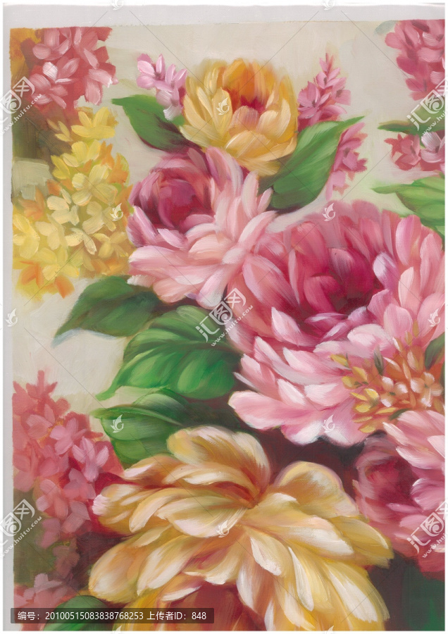 油畫花卉圖案