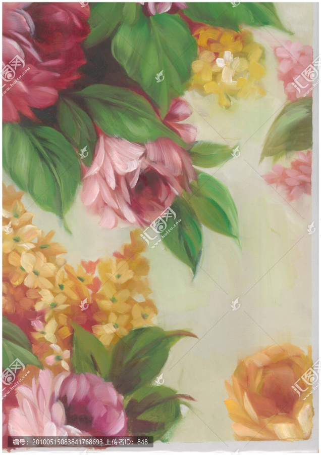 油畫花卉圖案