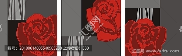 2010無框裝飾畫手繪玫瑰物