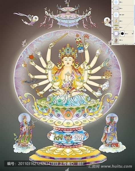 千手觀音繪畫