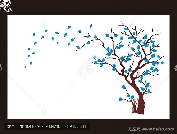 藍(lán)色樹葉