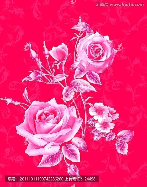 玫瑰花卉图案素材