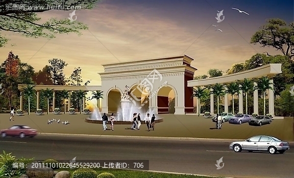 高爾夫球場入口景觀