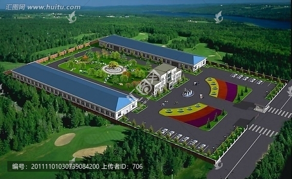 工廠景觀鳥瞰圖