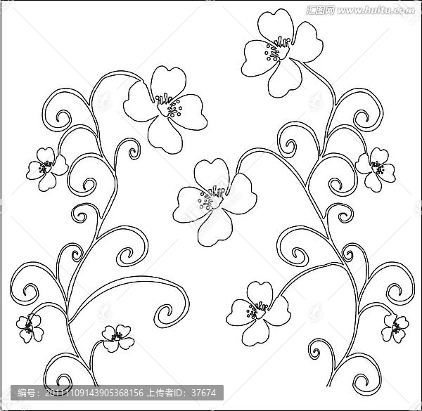 屏風(fēng)背景花條類(lèi)雕刻圖