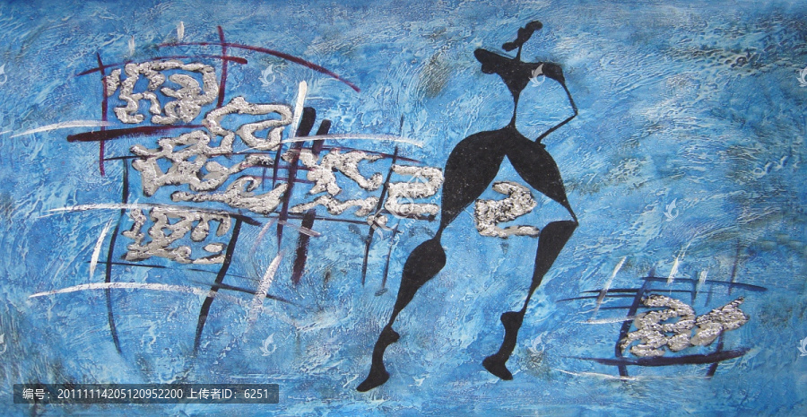 漂亮的抽象美女油畫(huà)