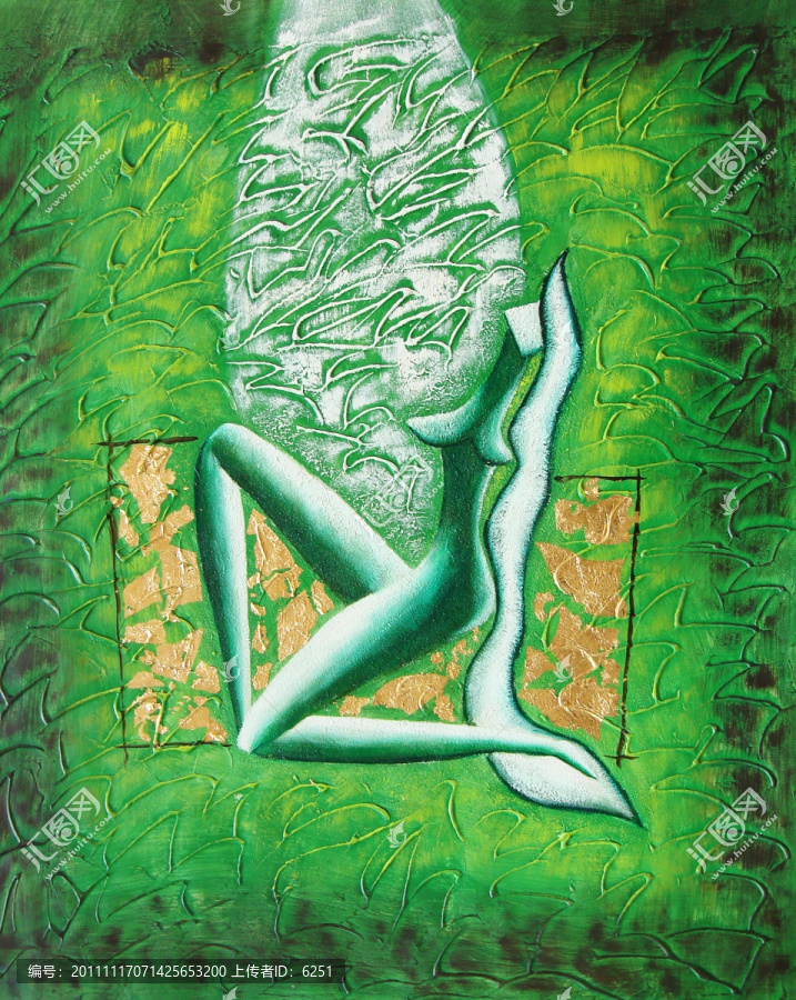 漂亮的抽象美女油畫