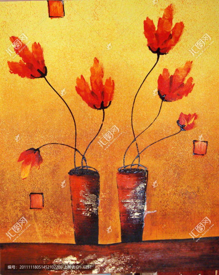 花卉油畫