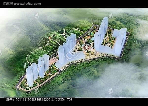 居住區(qū)鳥(niǎo)瞰圖