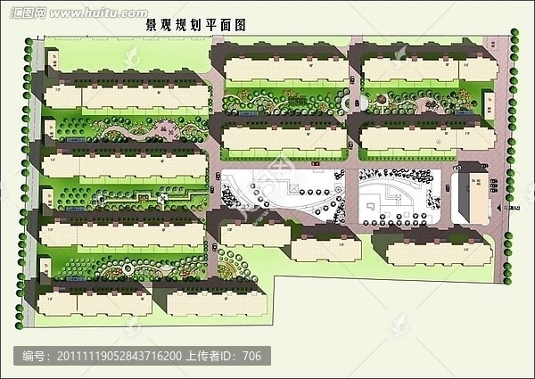 居住區(qū)平面規(guī)劃彩平