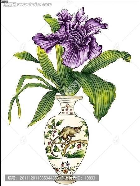 花瓶蘭花（通道分層）