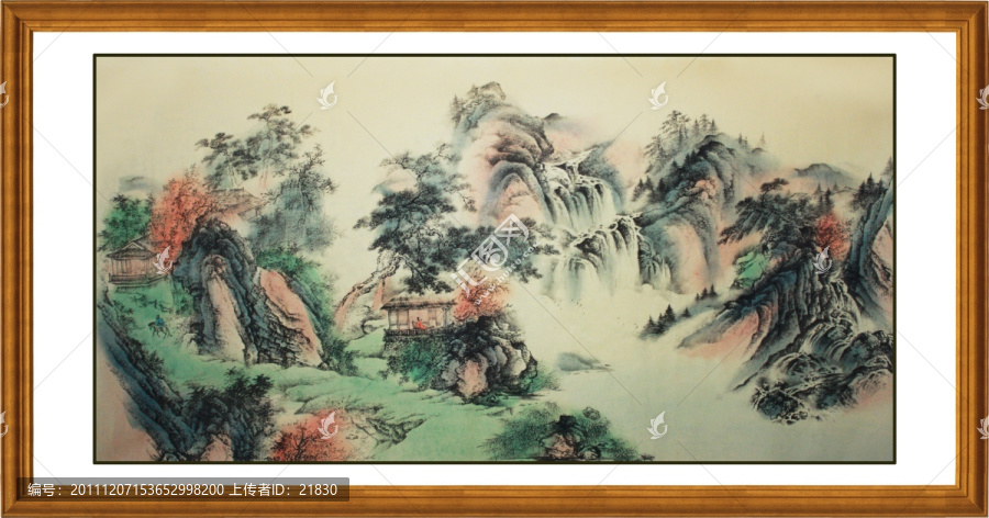 國畫仿古山水畫