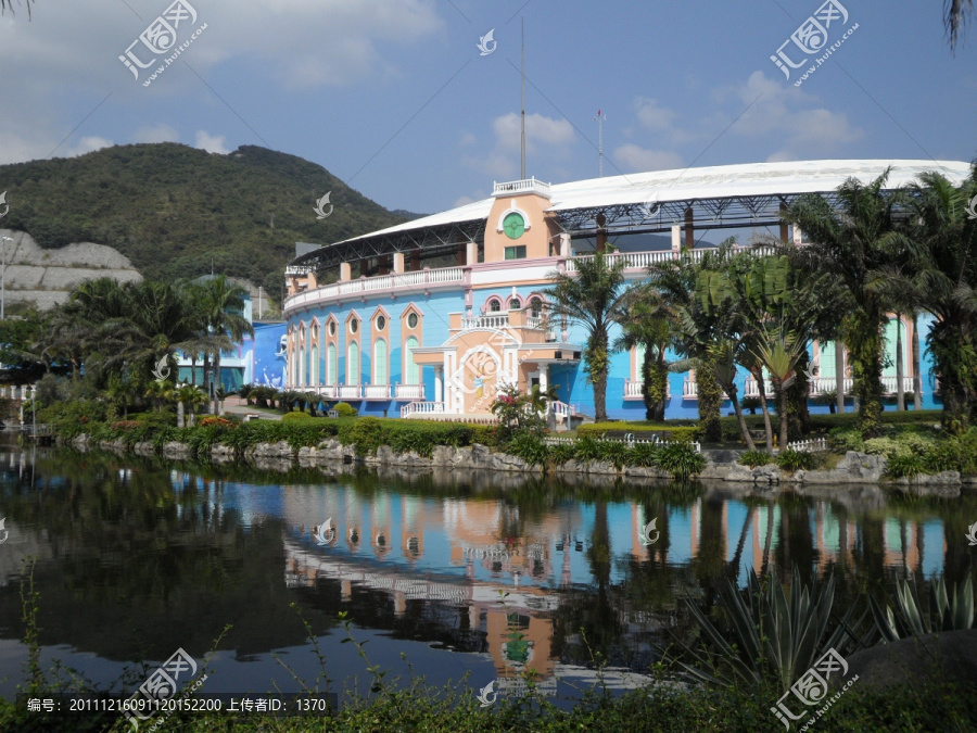 深圳海洋世界,海洋剧场,湖畔,湖边风景