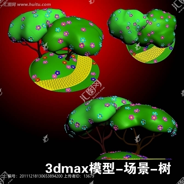 3dmax模型,場(chǎng)景,樹