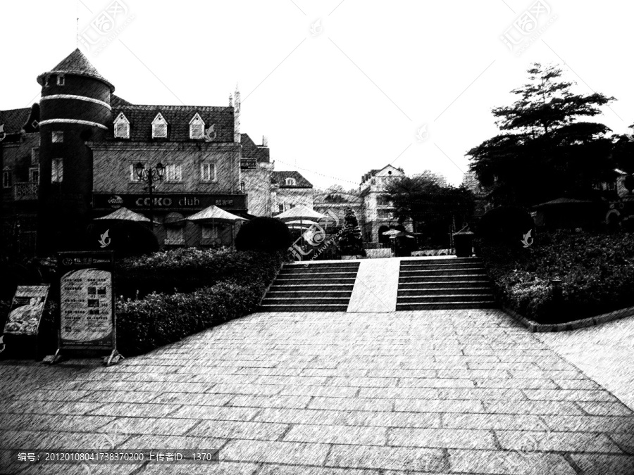 歐式建筑素描