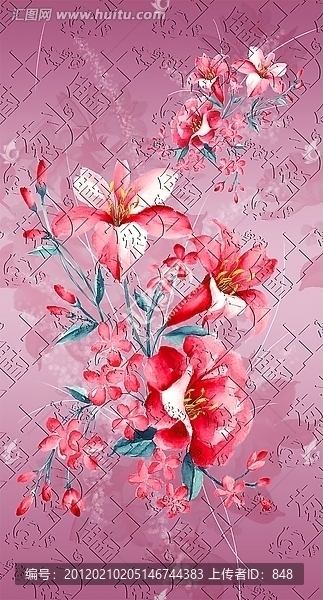 蔥頭爵士花卉圖案素材