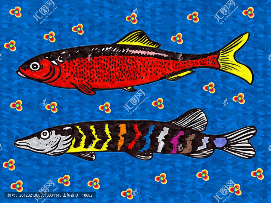 油畫(huà),魚(yú)