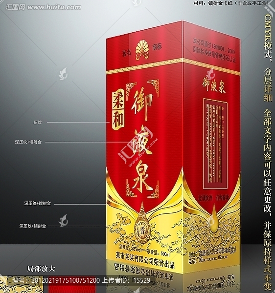 酒包裝,白酒包裝,酒盒,平面展開圖