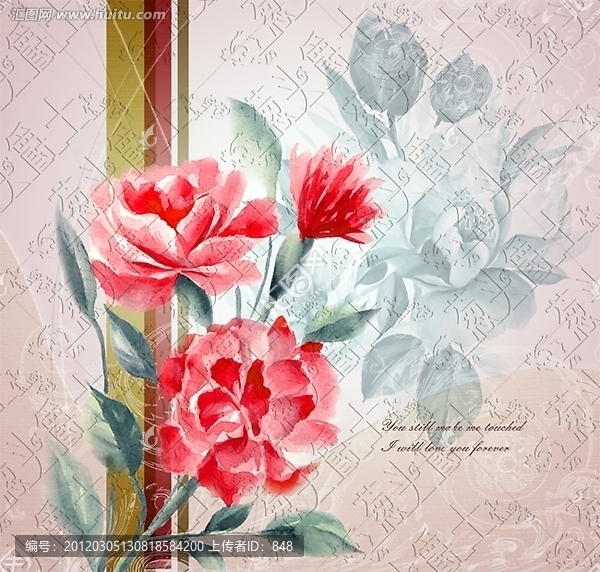 蔥頭爵士花卉圖案素材