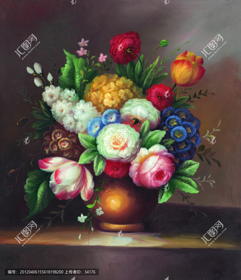 油畫花